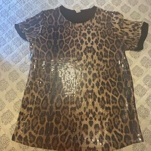 Leopard Print Women’s sequin top